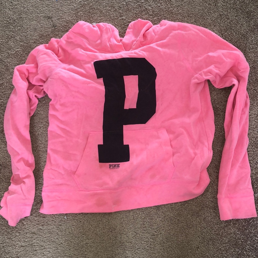 pink hoodie